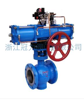 法蘭式V型球閥合流、分流、及流向自由的切換！